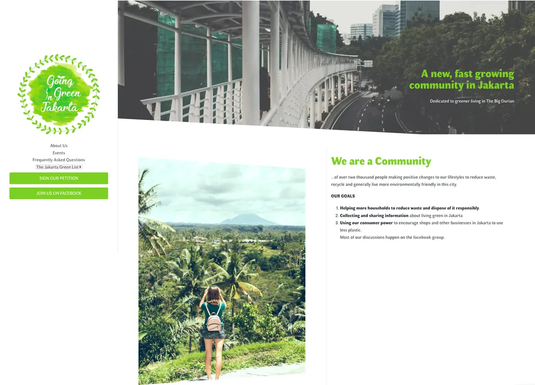 Going Green in Jakarta environmental community website