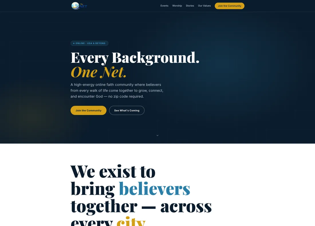 The Net Community website rebuild