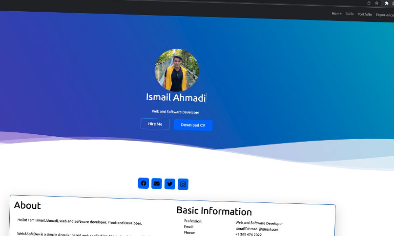 Resume in Angular JS